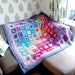 Crochet Granny Squares Blanket Bright Colours Rainbow Summer Harmony Heirloom Afghan Hand Made One Off