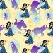 Disney Princess Fabric Jasmine Aladdin Genie- 100% Cotton Fabric - Remnants
