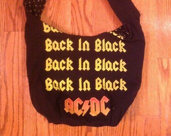 AC/DC Back in Black Hobo Bag