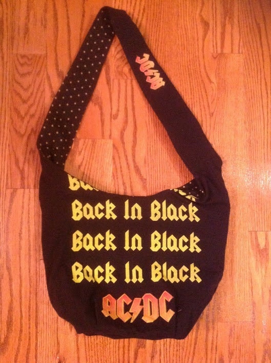 AC/DC BAND BLACK BAG AC/DC Back in Black Cover Tote Bag – Rocker Merch main image 4