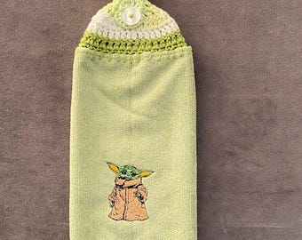 Jedi Embroidered Crochet Top Towel