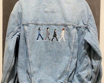 Embroidered Abbey Road Denim Jacket.  Size S (2-4), Aeropostale Jacket 33.5" bust