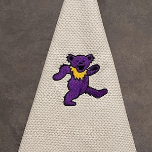 Dancing Bear Embroidered Golf Towel
