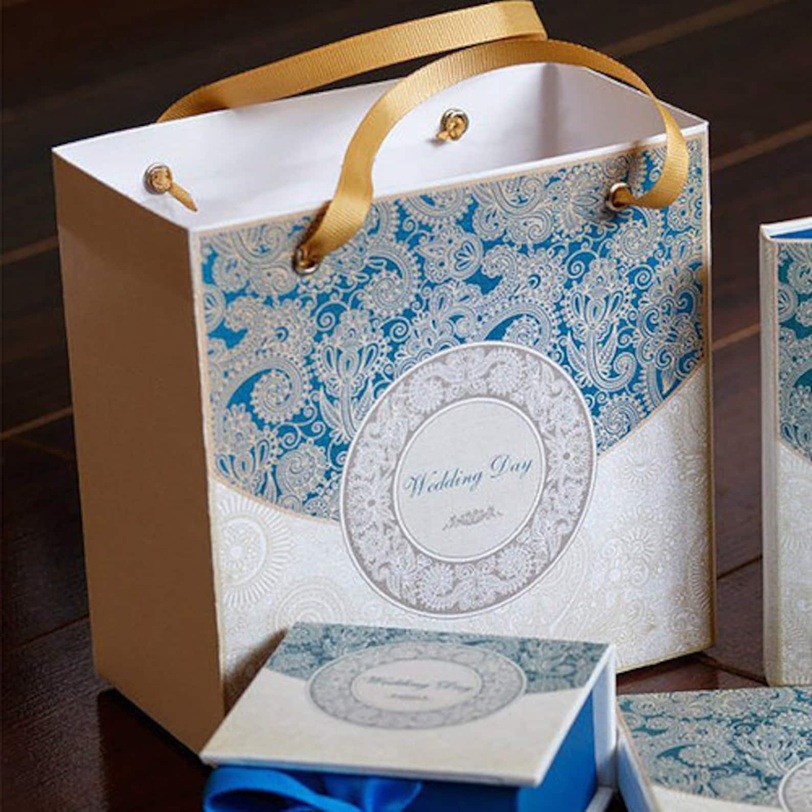 Paper Gift Bags with Ribbon Handles Handmade Paper Bag Etsy