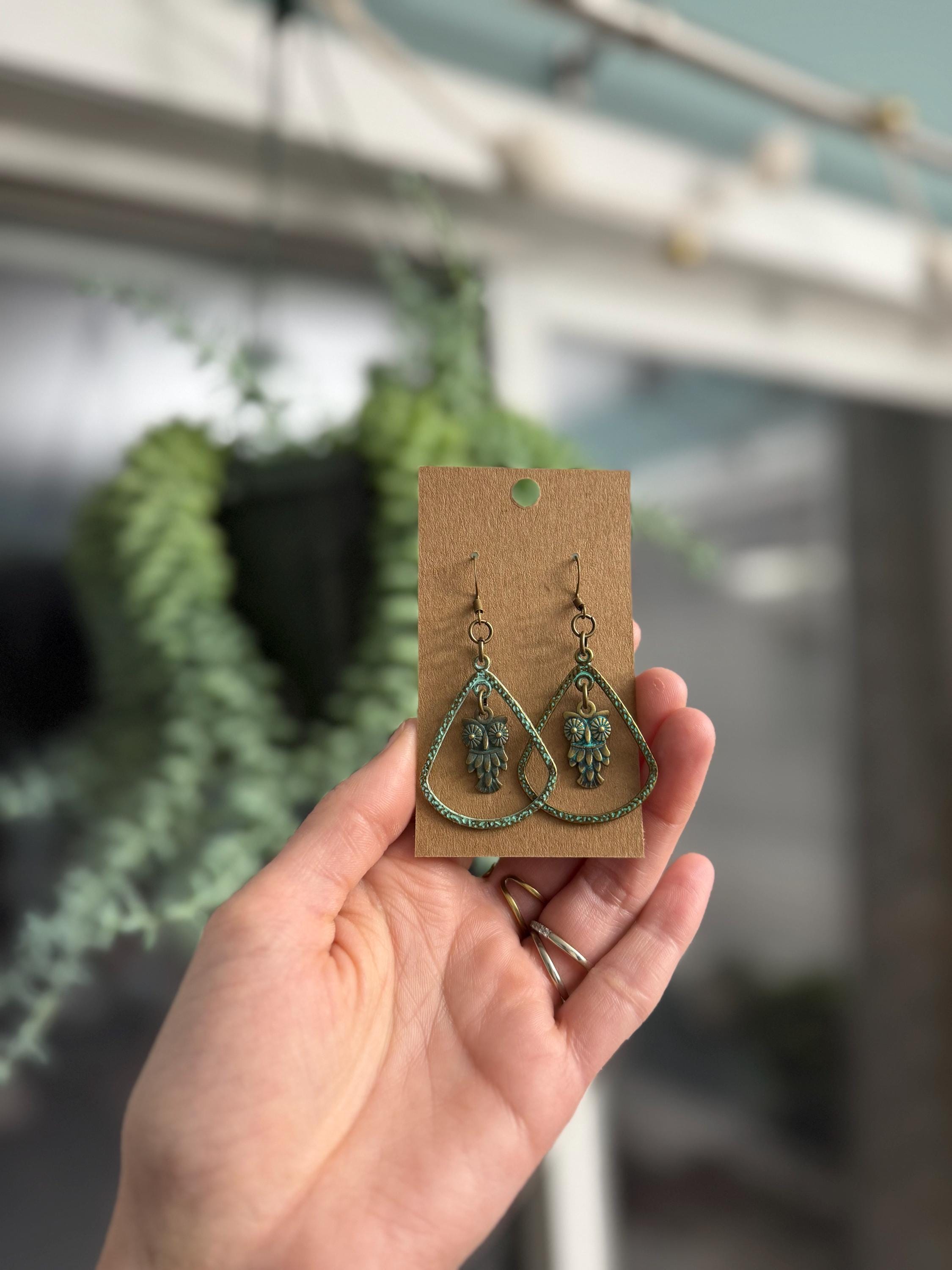 Golden Hour Owl Dangles