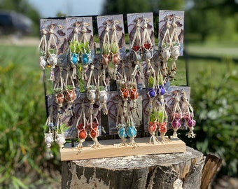 Create your own macrame plant earrings