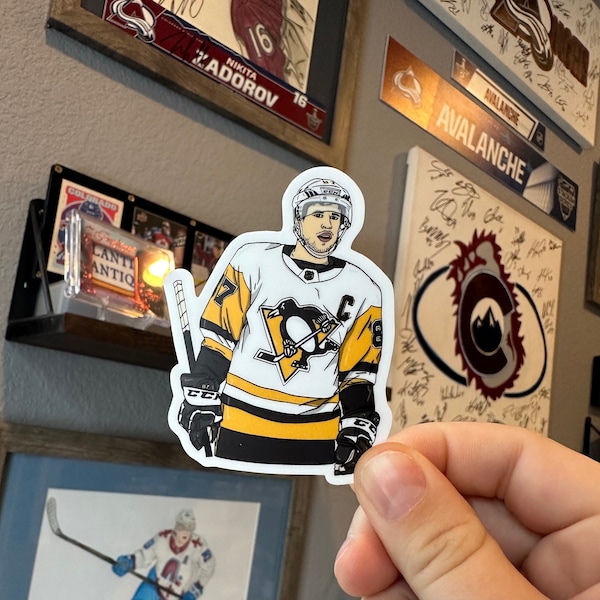 Sidney Crosby, Pittsburgh Penguins Sticker, NHL, Hockey, Sticker