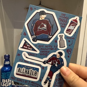 The Ultimate Cale Makar Sticker Sheet, Colorado Avalanche, Hockey, NHL, Sticker