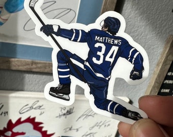 Toronto Maple Leafs Auston Matthews Name & Number Decal Sticker Set 