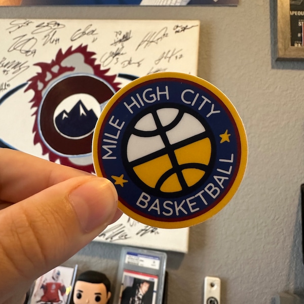 Mile High City, Denver Nuggets - Small Things Edition, Colorado Sports Teams, Sports Sticker, Sports, Die Cut Circle Sticker