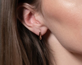Small Rose Gold Teardrop Earrings for Women and Teen Girls, Cute Rose Gold Plated Drop Earrings for Women, Small Dangle Rose Gold earrings