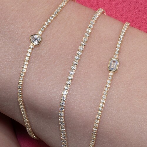 Gold Tennis Bracelet for Women Gold 