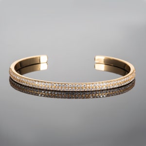 Vergulde armband voor vrouwen met zirkoniastenen, verstelbare open armbanden voor vrouwen, manchetarmband voor vrouwen