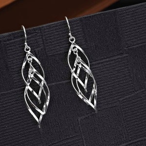 925 Sterling Silver Long Spiral Dangling Earrings For Women, Dangly Spiral Silver Twirl Earrings for Girls, Long Dangle Silver Earrings image 4