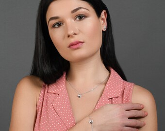 Namana Collana Donna Con Ciondolo Ape – Gioiello In Argento, Oro Giallo O Rosa Con Zirconia E Smalto Nero – Regalo In Scatola Portagioielli