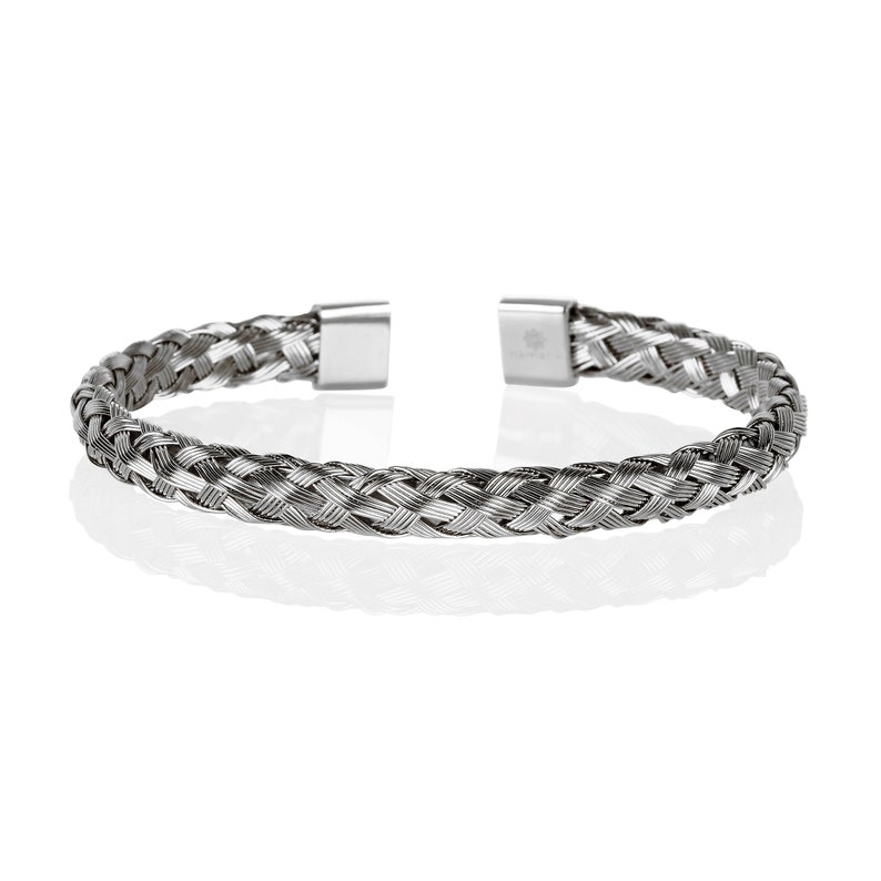 Stainless Steel Cuff Bracelet for Men Steel Braided Bangle - Etsy UK