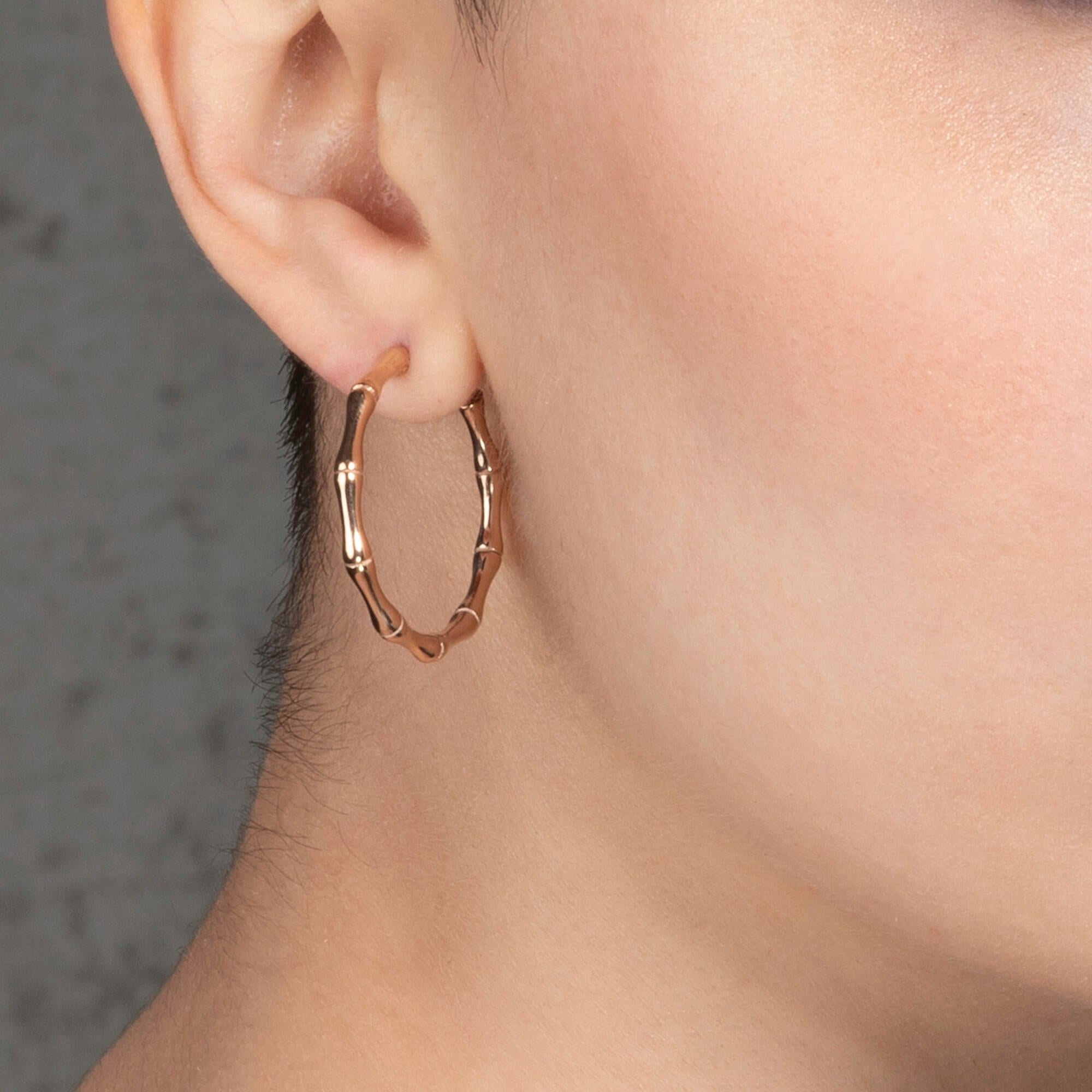 Earrings Women Hoops Bamboo, Women Gold Earrings Women