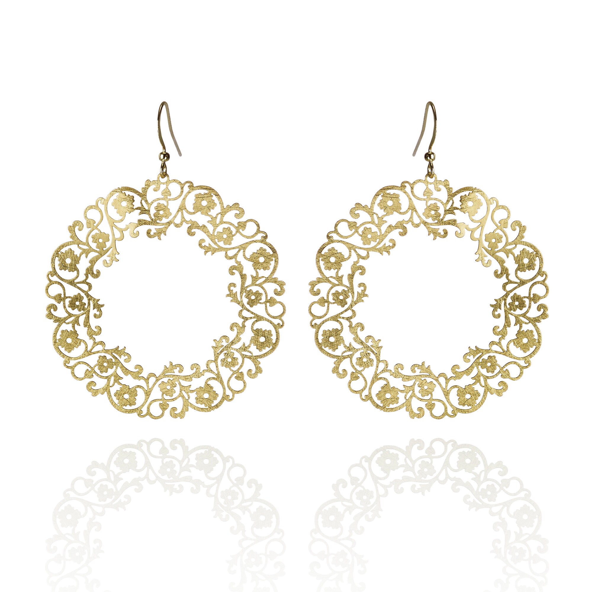 Gold Statement Earrings Large Gold Plated Dangle Earrings Etsy UK