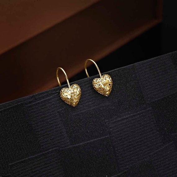 Orecchini A Cuore In Argento 925 Con Zirconi, Orecchini Donna Eleganti Placcato Oro, Gioielli Lisandra Scott Ipoallergenici