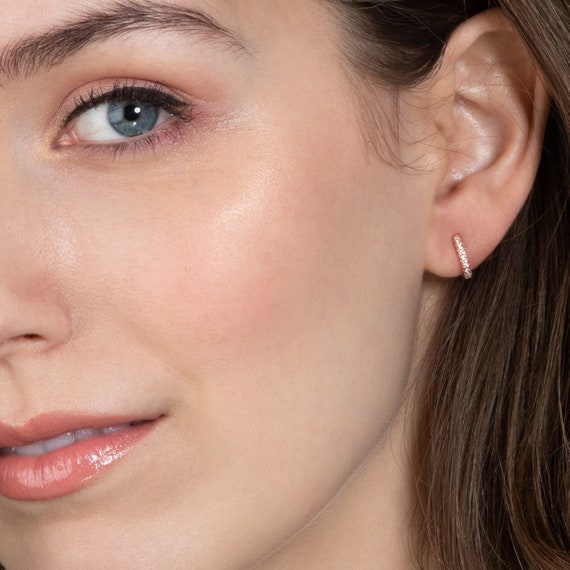 Girl's rose gold earrings