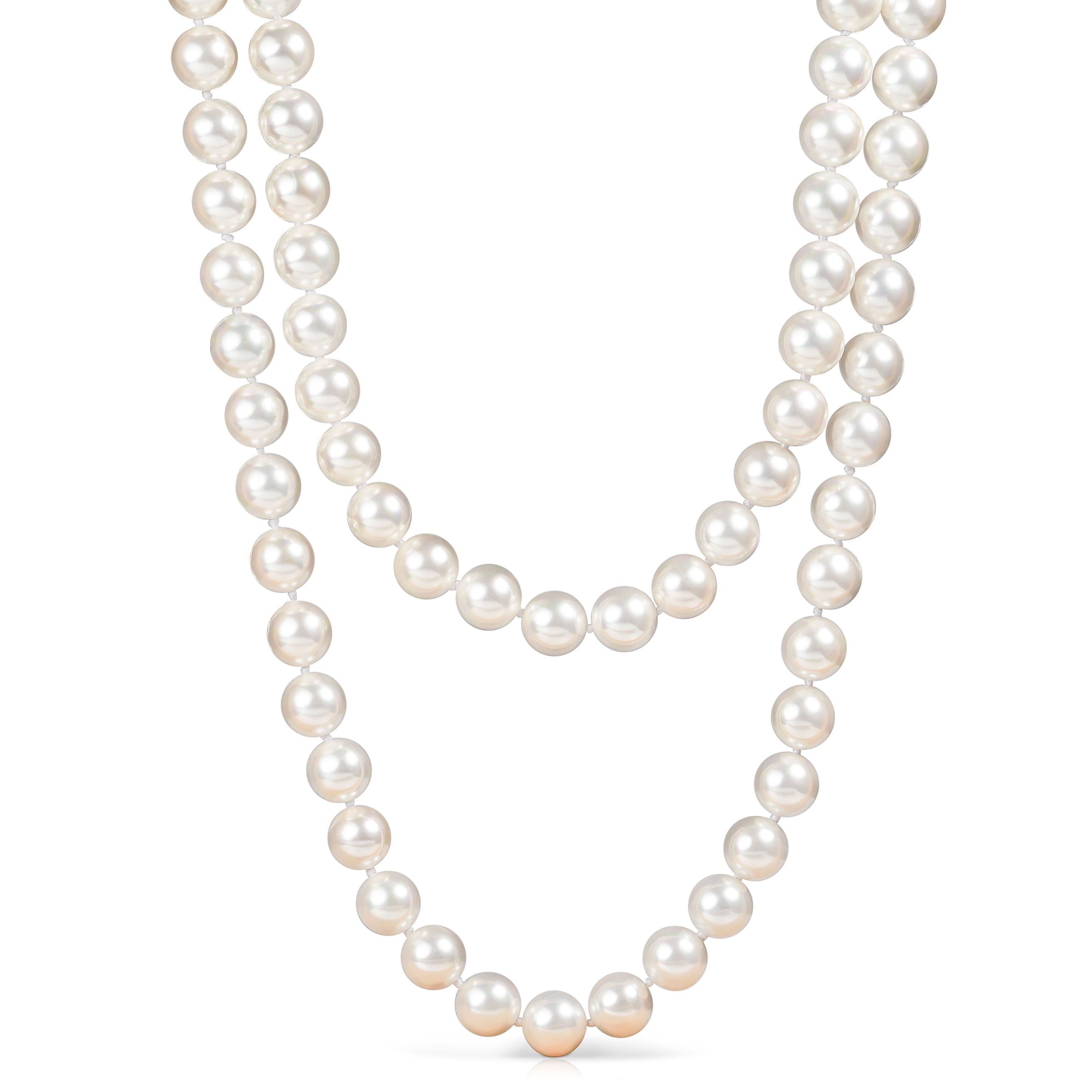 ネックレス・ペンダント VINTAGE HOLLYWOOD Ribbon Pearl Long Necklace 4BNY558 Extra Long Pearl Necklace for Women, 55-inch Long Pearl