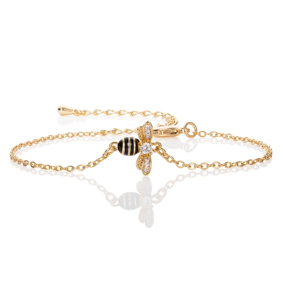 Vintage Gold Daisy & Bee Bracelet main image 1