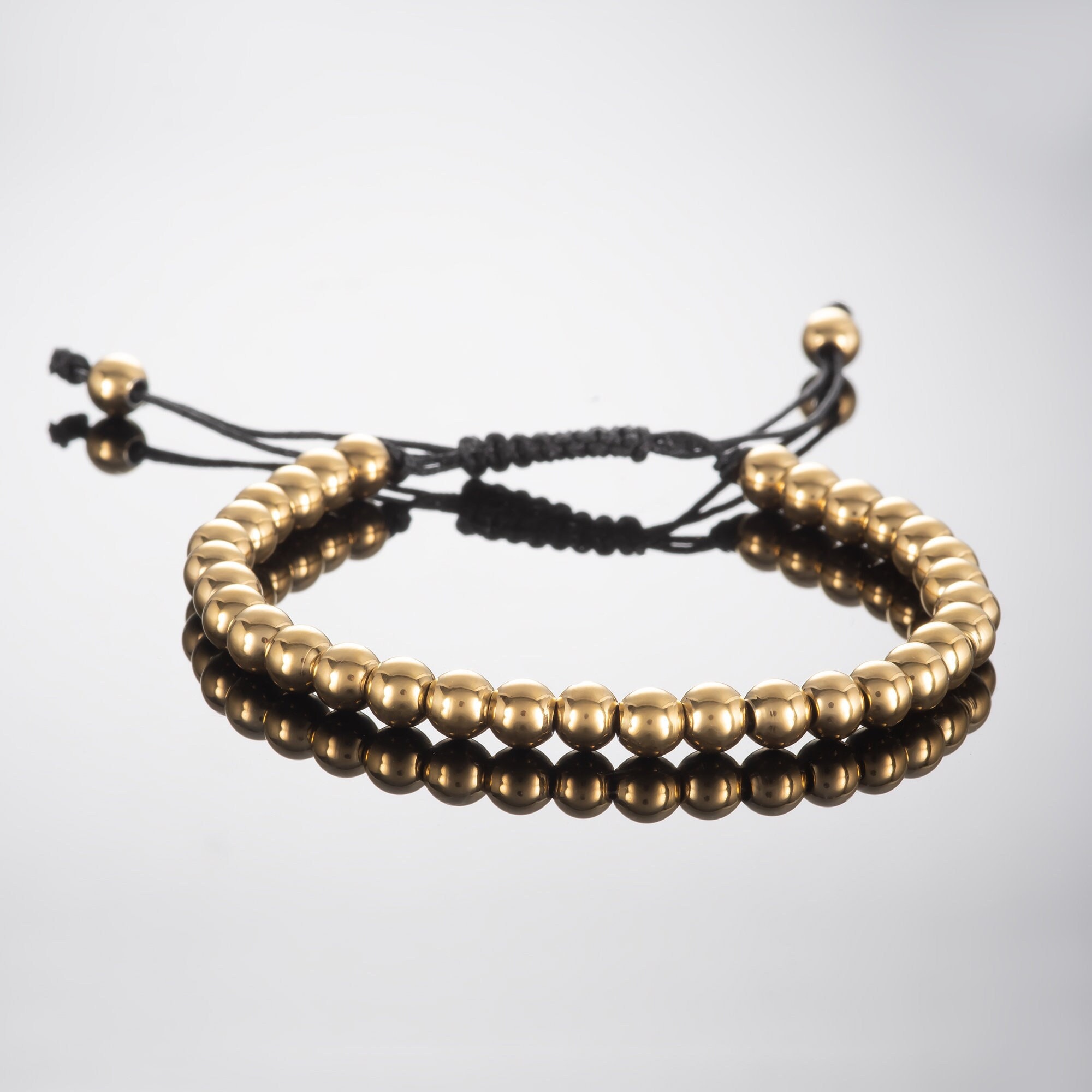 Mens gold ball bracelet deals