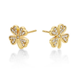 Ttanum Four Leaf Clover Stud Earrngs | Clover Leaf, Stud Earrngs
