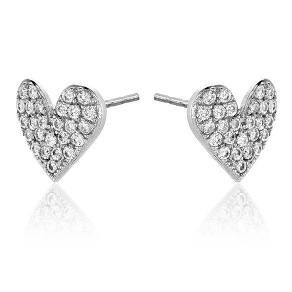 ☆ENGBROX☆ silver925shining heart earring EBEA21071 Silver Reflections Pure Silver Over Brass Heart Hoop