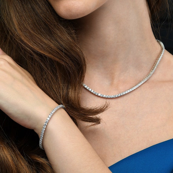 Diamond Tennis Bracelet - Crown Setting – Yakima Jewellery