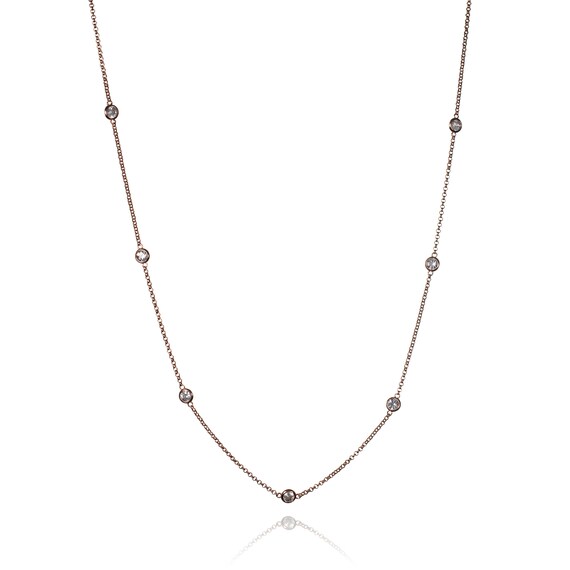 Long Rose Gold Chain Necklace for Women 