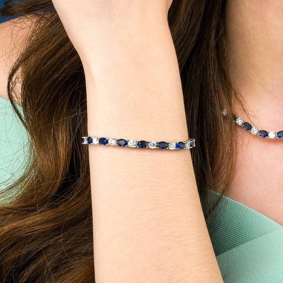Mariell Pulsera Nupcial CZ, Pulsera De Tenis CZ Para Novias, Circonita Cúbica Nupcial Y Joyería De Boda : Mariell