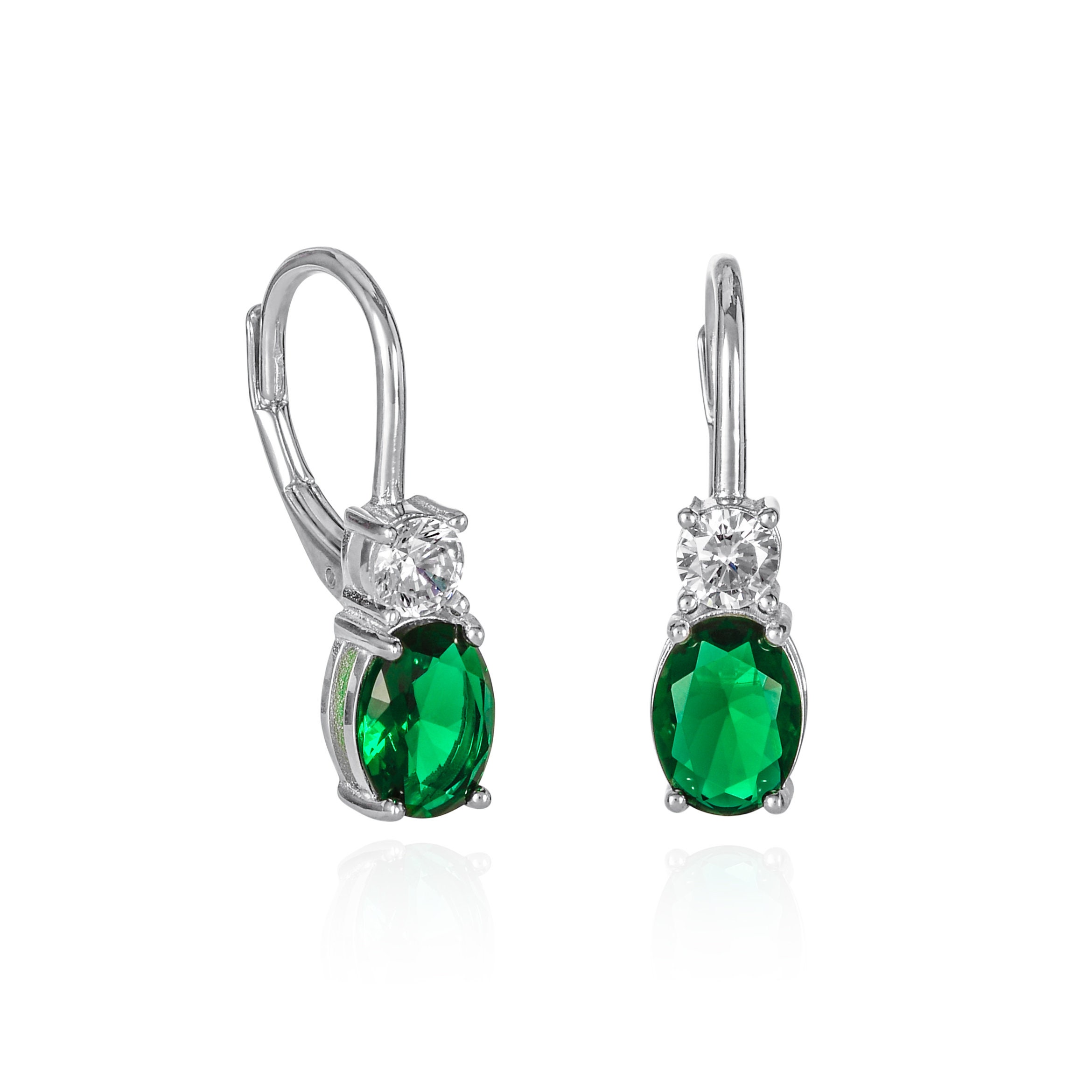 Drop Cut Emerald Green Zircon Dangle Oorbellen Vrouwen Goud Kleur Accessoires Vintage Bruiloft Sieraden kopen vanaf een prijs van 6.73