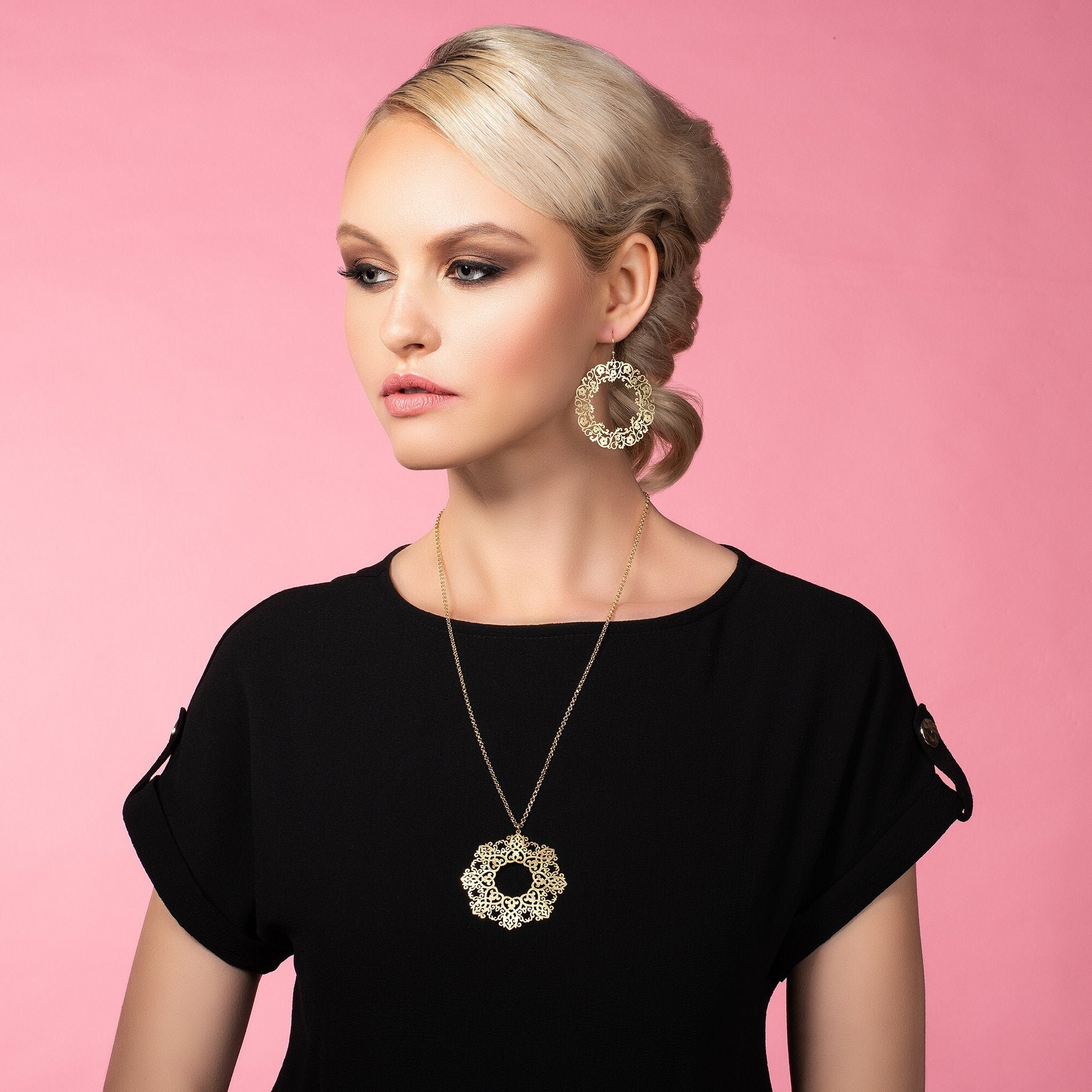 Gold Statement Earrings Large Gold Plated Dangle Earrings Etsy UK