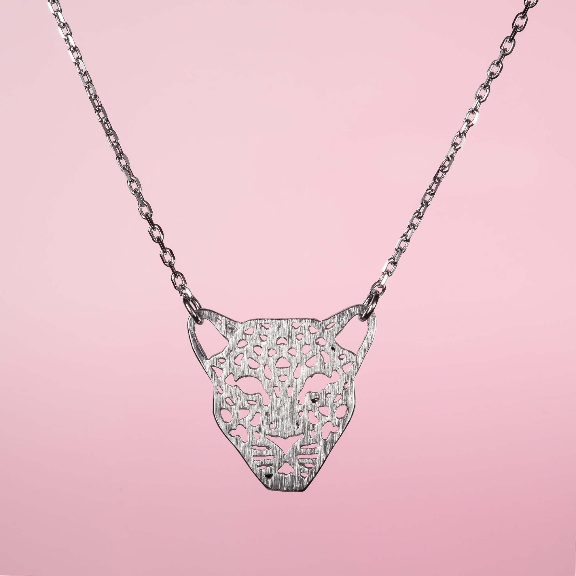 Panther Pendant Necklace for Women Brushed Finish Feline Etsy