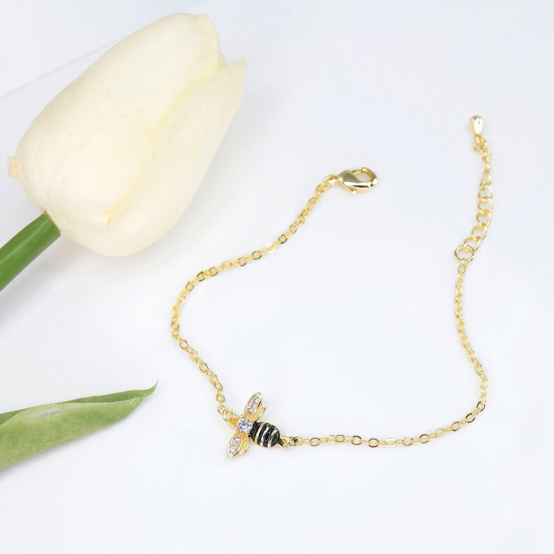 The Black Bee Bracelet in Platinum main image 1
