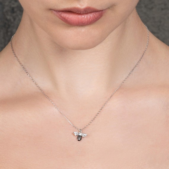 Collana Con Ciondolo Gatto E Pietra Di Luna - Argento 925, Gioiello Romantico Per Donna