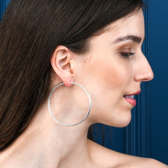 Orecchini A Cerchio In Argento 925 - Set 3 Paia, Ipoallergenici, Per Donna - Foto 9