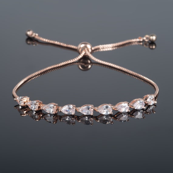 Slider bracelet rose sale gold