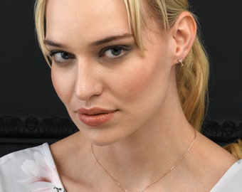 Collana con ciondolo a forma di bicchiere da cocktail in argento sterling: catena in argento da 40-45 cm (16-18) - Italia