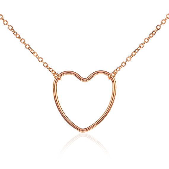 Collana A Cuore Placcata Oro 18k Per Donne E Ragazze - Catina 40,6+5,1 Cm - Gioiello Minimal - 2