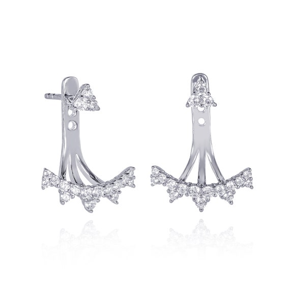 Orecchini A Perno In Argento 925 Con Zirconi Cubici AAA+ | Ipoallergenici Per Donne E Ragazze | Gioielli Eleganti A Clip 12x12 Mm