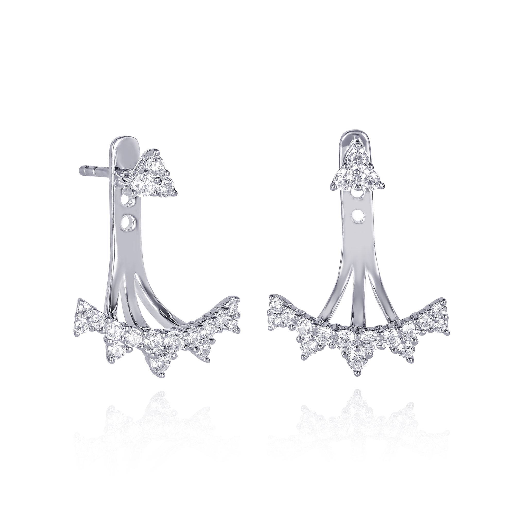 イヤリング TATIANA Silver 925 New Moon Ear Jacket Earrings EC3035 MUSINSA | TATIANA (Silver 925) Twinkle New Moon Ear Jacket