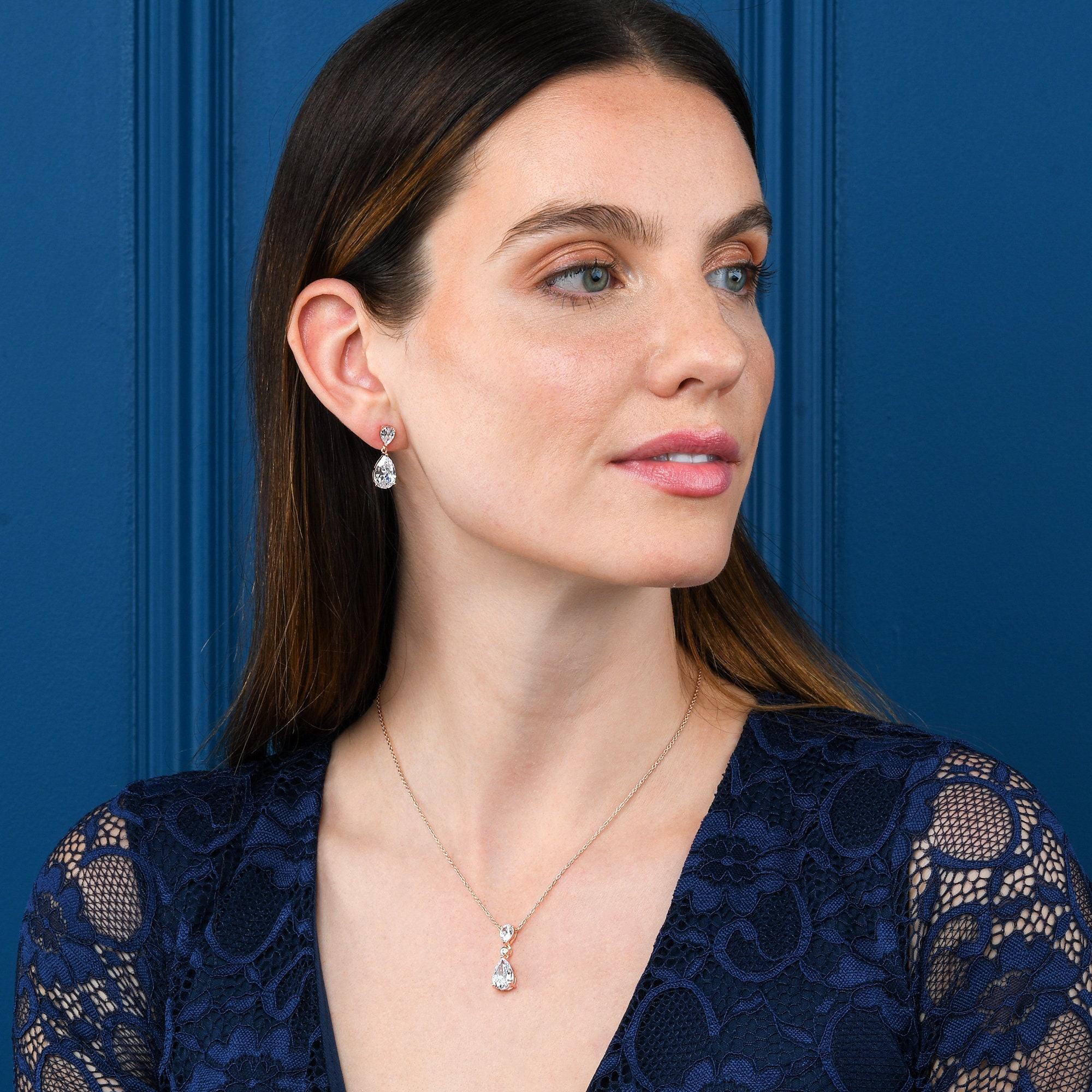 Bellitia Orecchini Pendenti A Pera In Argento 925 Con Zirconi Cubici Rosa – Gioielli Donna Eleganti, 3.03 Cm, Regalo Con Sacchetto - 2