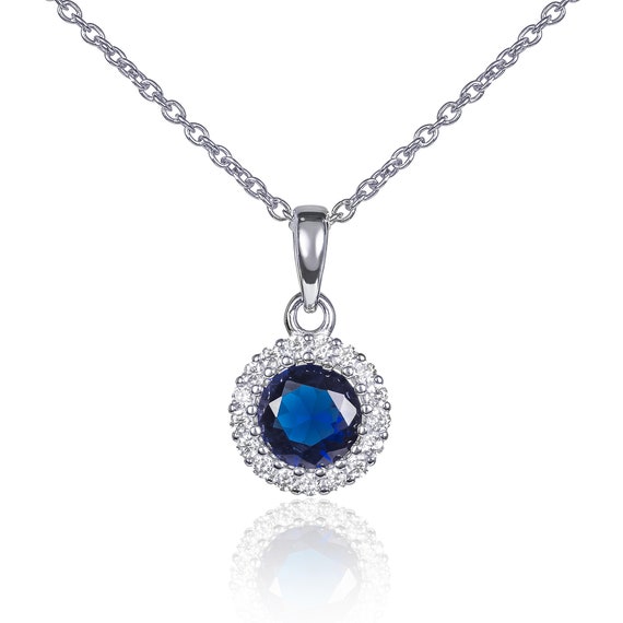 Collier Pendentif Halo 7mm Cubic Zirconia Argenté Magicbox - Neuf Avec étiquettes - 18 Pouces