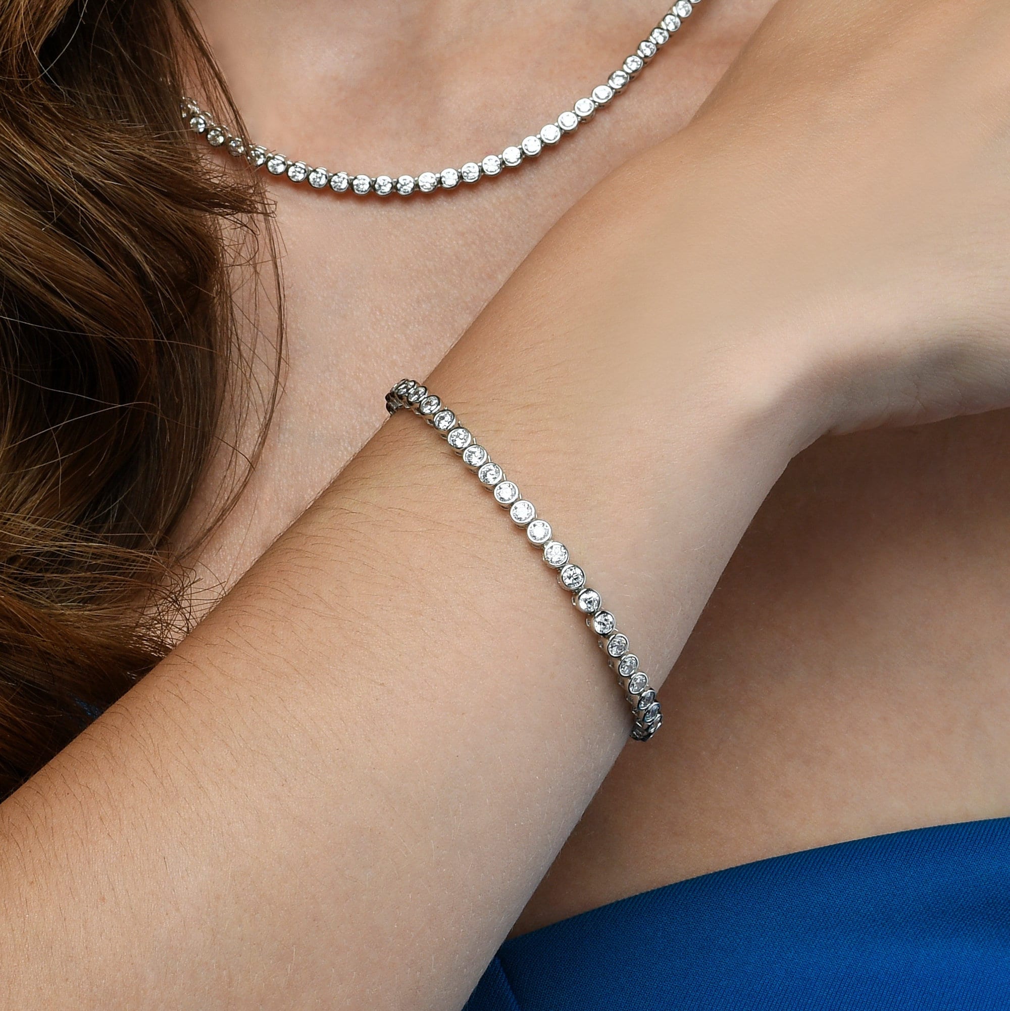 Bracelet Tennis En Argent Sterling Filigrane, Cœur Amour Rétro, Taille 7.25 - Occasion