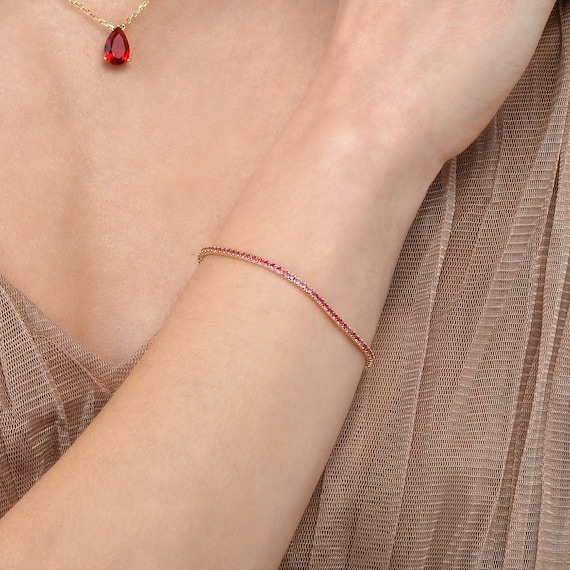 HJZZQH Bracciale Tennis moissanite, bracciali con Diamanti Simulati Creati in Laboratorio da 10,5-14 carati per Donna Bracciale da Uomo in Argento Sterling 925 Placcato Oro Bianco 18 carati 4 mm d