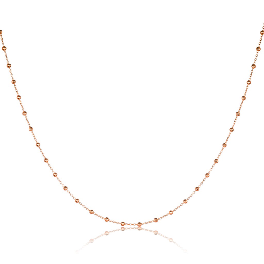 Namana Collana Girocollo Con Palline In Argento 925 – Placcato Oro, Oro Rosa – Regalo In Elegante Cofanetto
