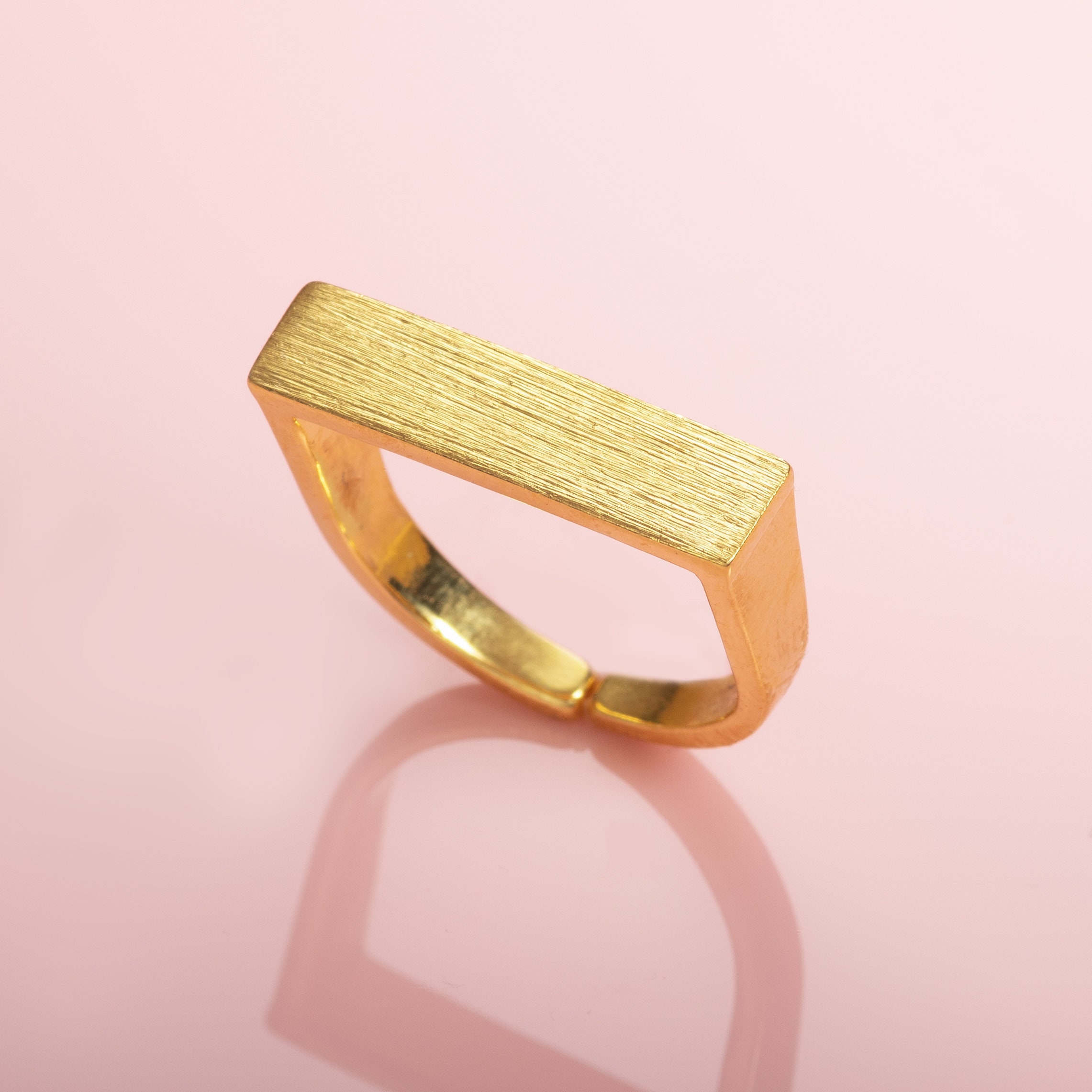Twin Heart Gold Ring - ₹19,810 Pearlkraft Wedding Bands Collection