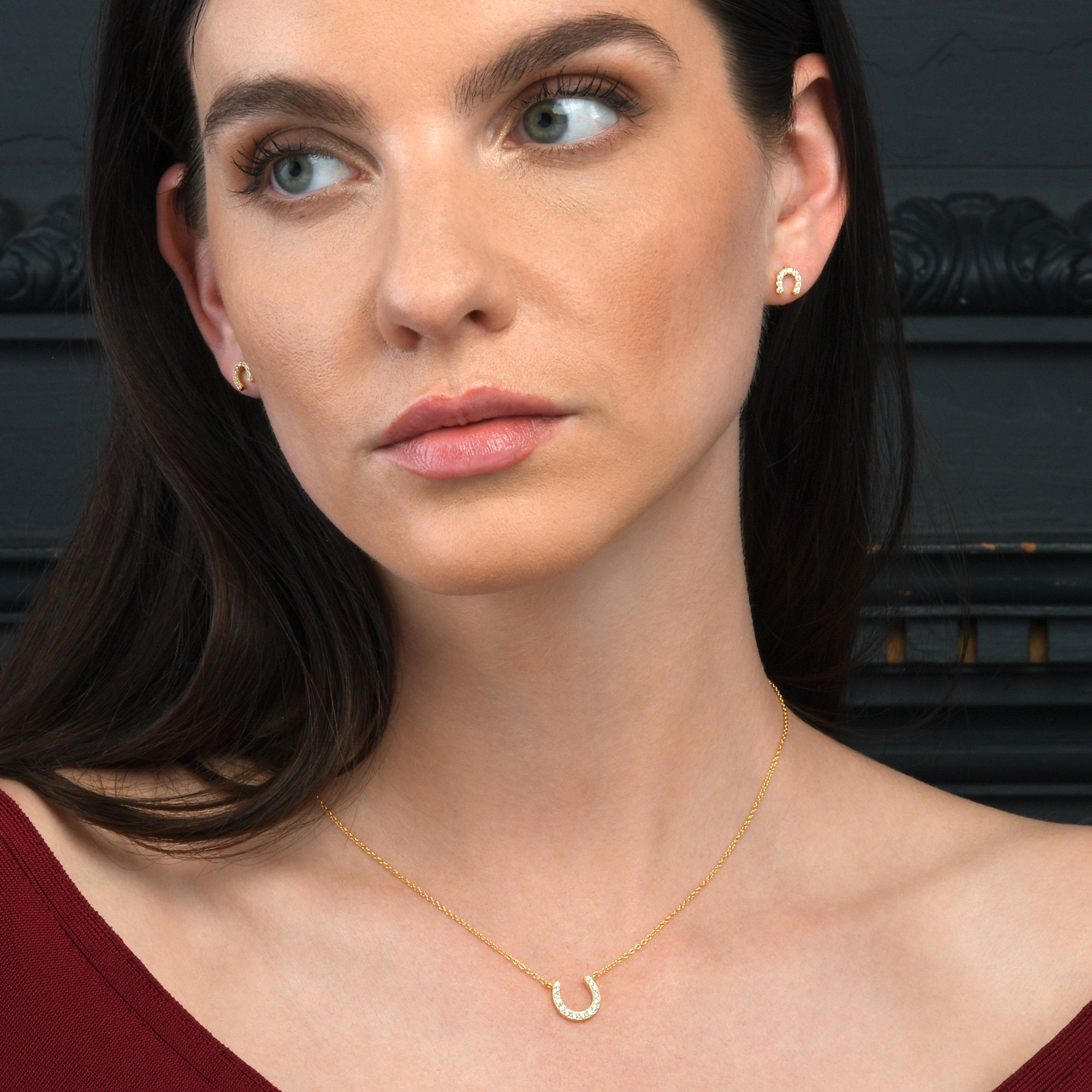 Collana Con Ferro Di Cavallo Doppio Attacco Standard Diamantato - Nada Triviàl Gioielli - Foto 5